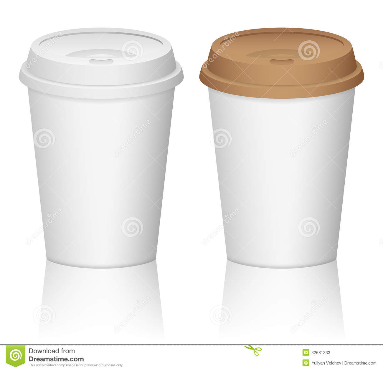 Paper Coffee Cup Set Stock Photos   Image  32681333