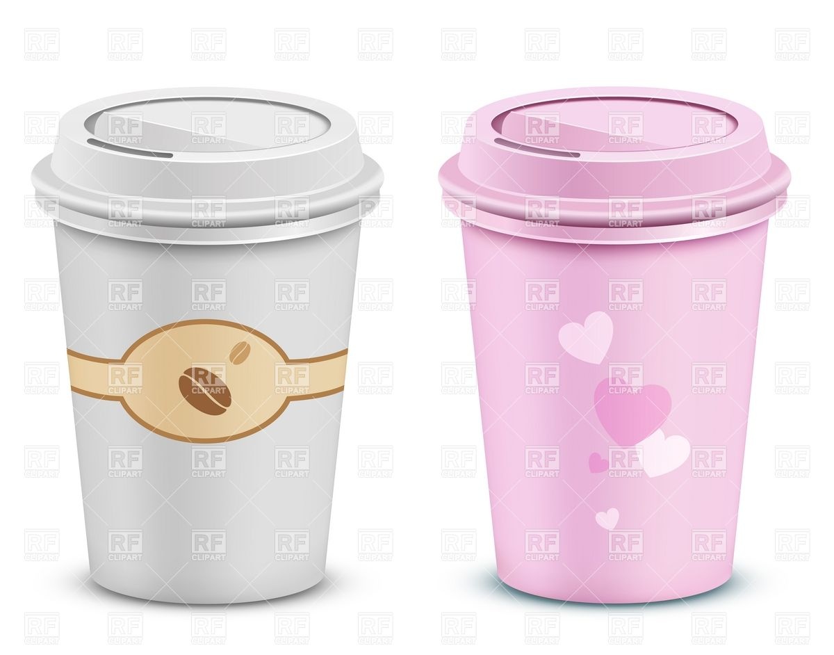 Photorealistic Coffee Paper Cup Disposable Cup With Lid Vector Source