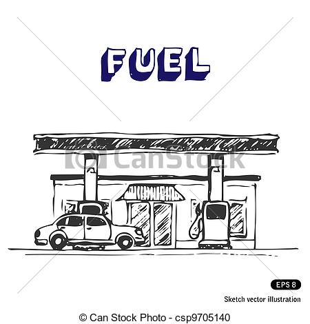 Service Station Clipart Vector   Fuel Station