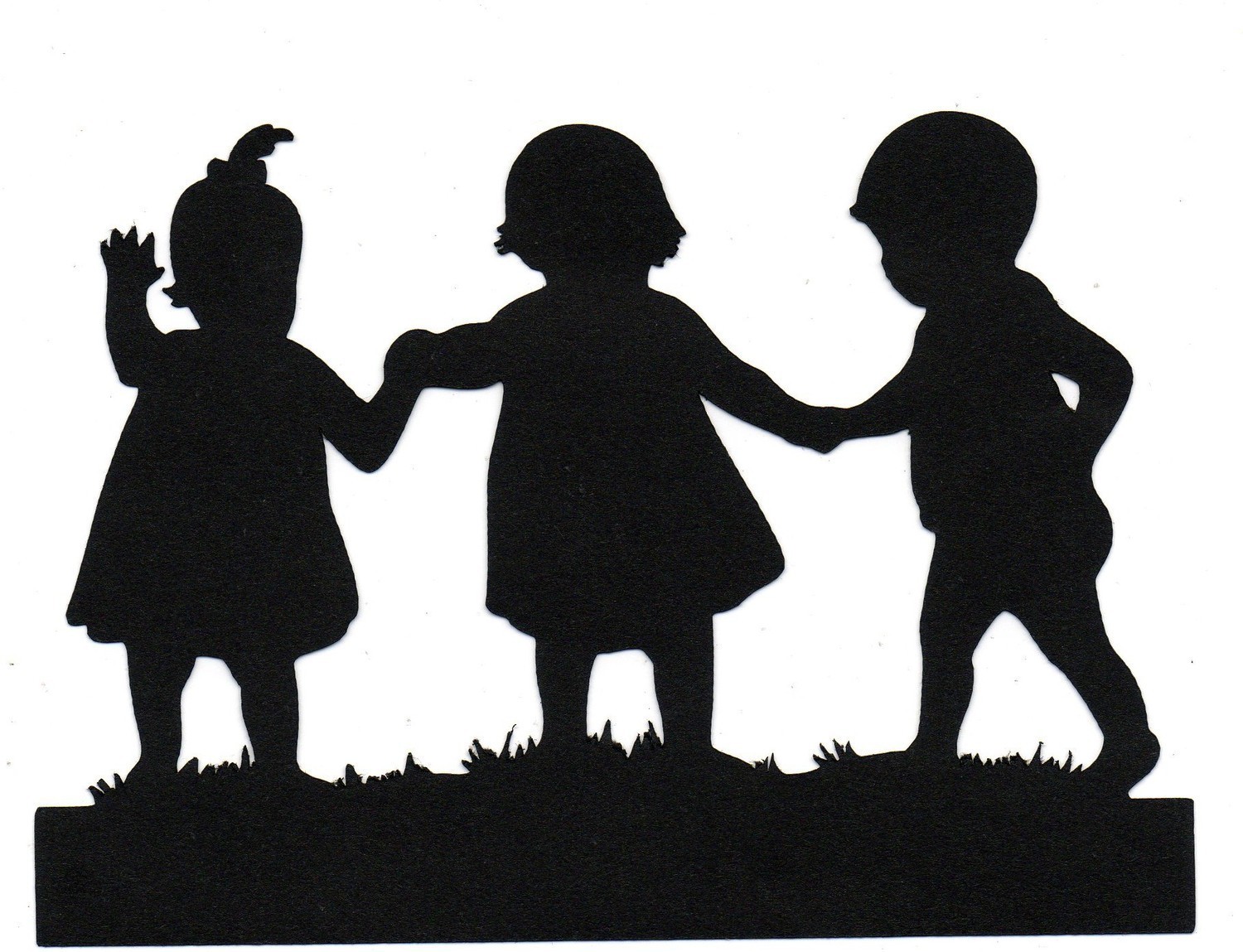 Sisters Brother Child Silhouette Die Cut By Simplymadescrapbooks