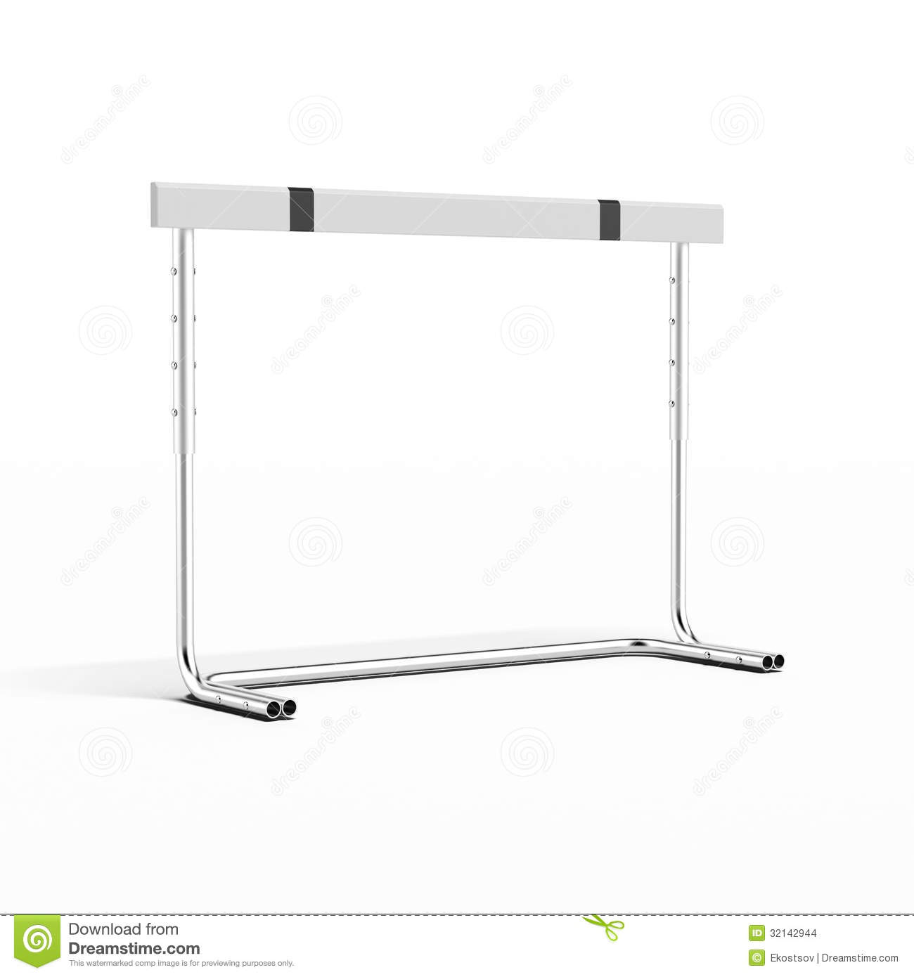 Sports Hurdle Isolated On A White Background 