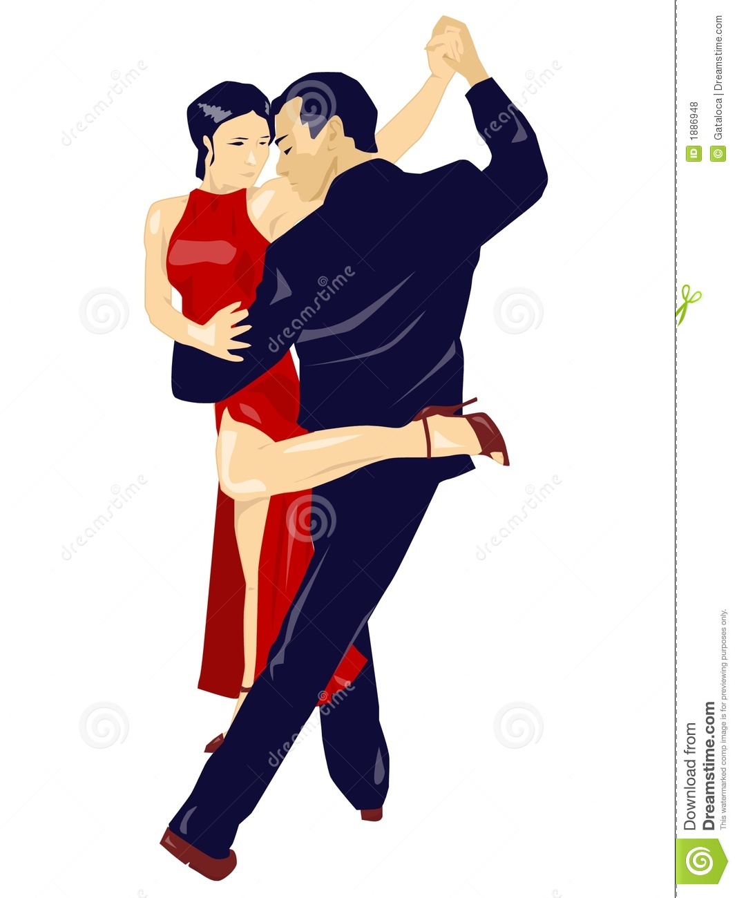 Tango Dancers Voleo Isolated Royalty Free Stock Photos Image Clipart