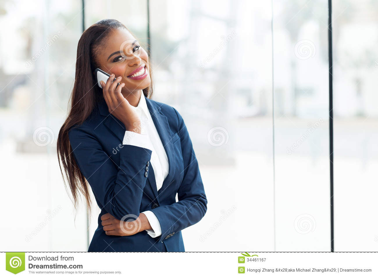 African Business Executive Phone Call Royalty Free Stock Photography