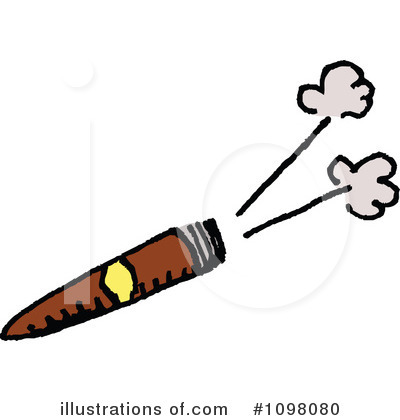 Cigar Clipart  1098080 By Lafftoon   Royalty Free  Rf  Stock    