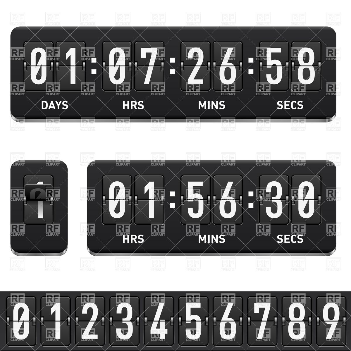 Countdown Timer Panel 7349 Download Royalty Free Vector Clipart  Eps