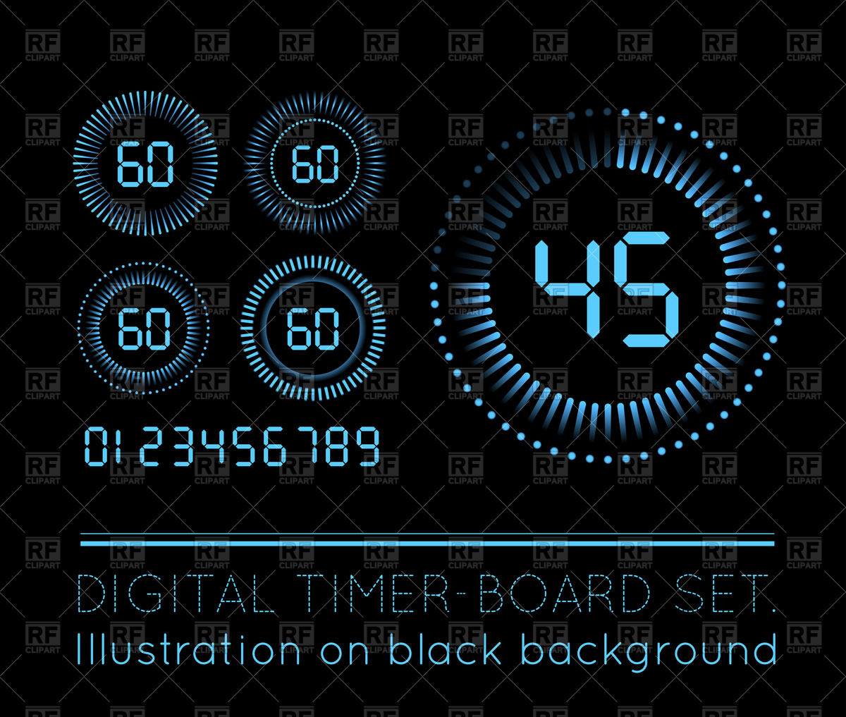 Countdown Timer Set 73323 Download Royalty Free Vector Clipart  Eps