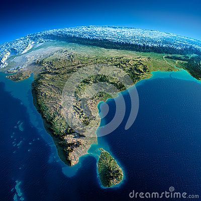 Earth  India And Sri Lanka  Elements Of This Image Furnished By Nasa