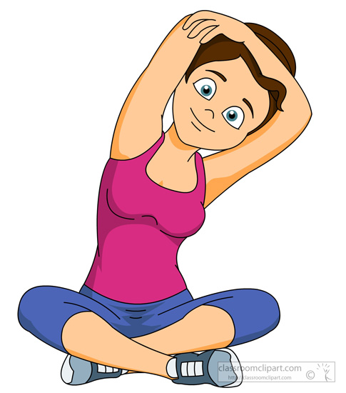 Girl Doing Stretching Exersice Clipart 927   Classroom Clipart