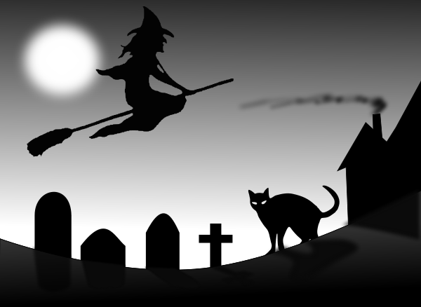 Halloween Witch Scene   Http   Www Wpclipart Com Holiday Halloween