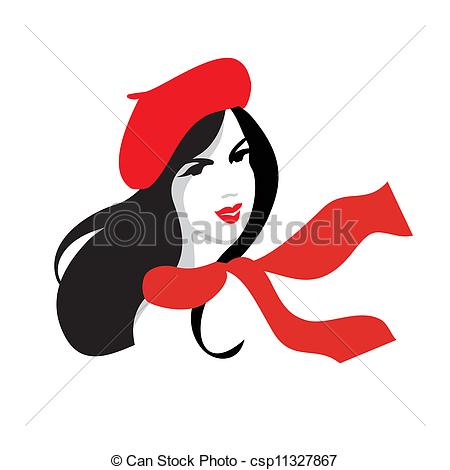 In Red Beret   Vector Illustration Of    Csp11327867   Search Clipart