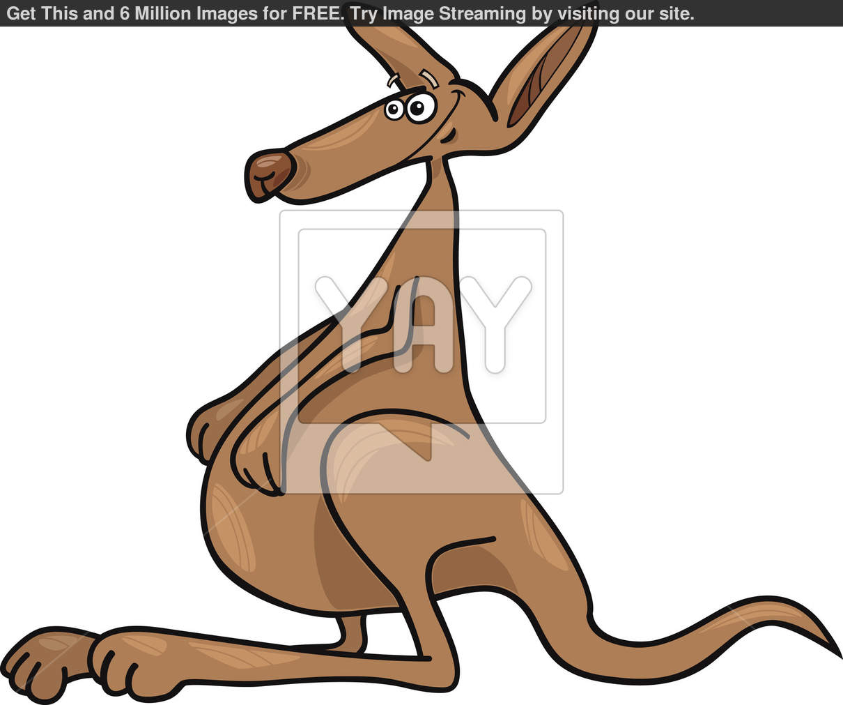 Photos   Cartoon Kangaroo Running Hurdles Royalty Free Clipart Picture