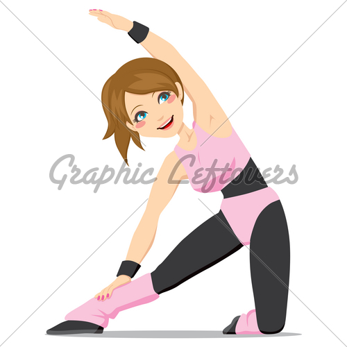 Pretty Girl Exercising Flexibility With Stretch