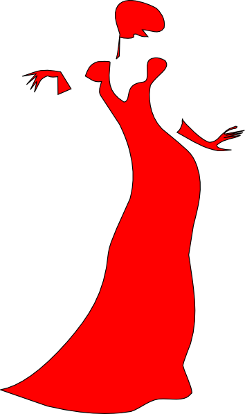 Red Dancing Woman Clip Art At Clker Com   Vector Clip Art Online    