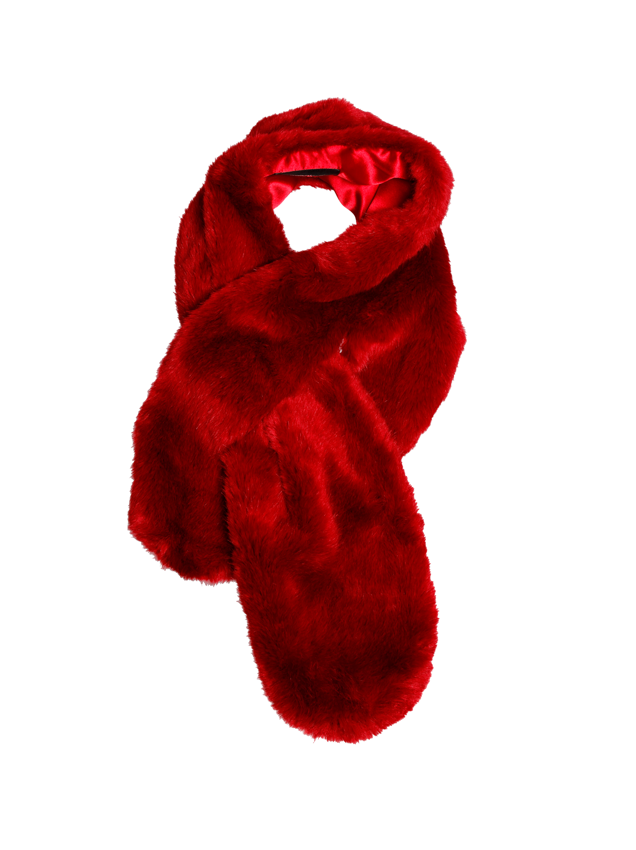 Red Scarf Fur Red Scarf