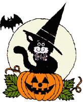 Spookysites Com   Graphics And Clipart   Halloween Cat Scene