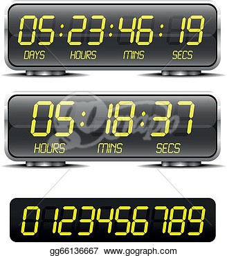Stock Illustration   Countdown Timer  Clipart Drawing Gg66136667