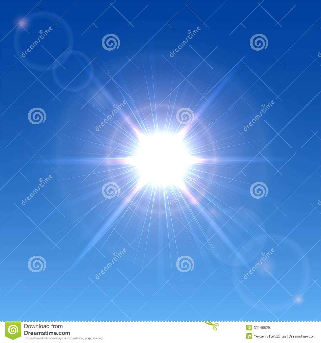 Sun In The Sky Royalty Free Stock Images   Image  32146629