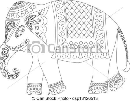 Vector   Indio Elefante   Stock De Ilustracion Ilustracion Libre De