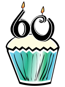 60th Birthday Cupcake