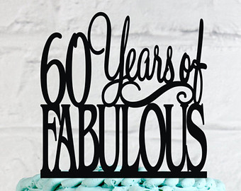 60th Birthday Decorations On Etsy A Global Handmade And Vintage