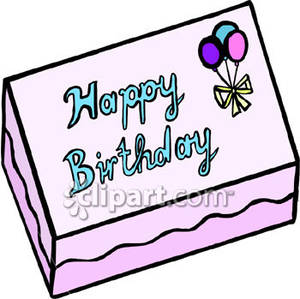 Birthday Sheet Cake   Royalty Free Clipart Picture
