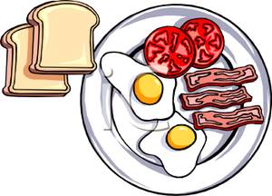 Breakfast 20clipart A Plate Breakfast Food With Toast 101115 230199