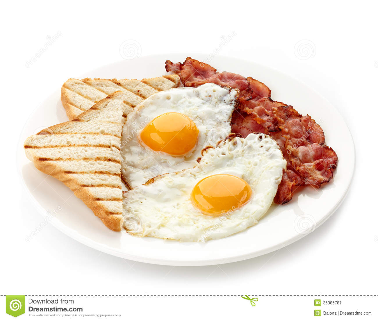 Breakfast Plate Clipart Plate Of Breakfast With Fried