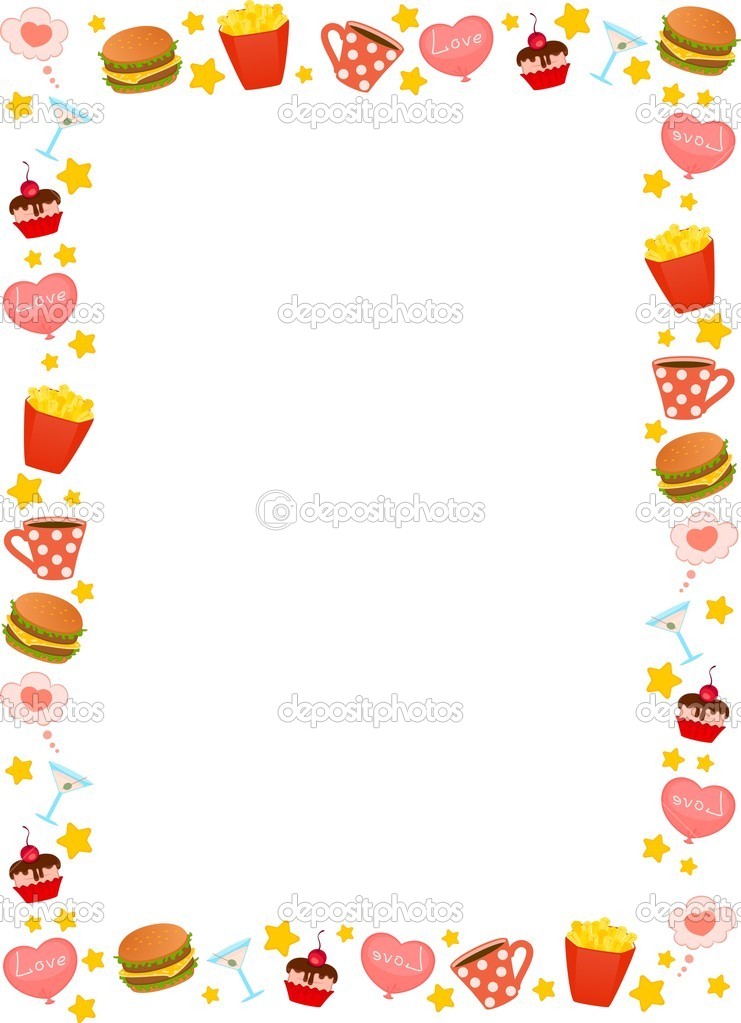 Cartoon Objects On White Background  Vector Food Set   Stock Vector