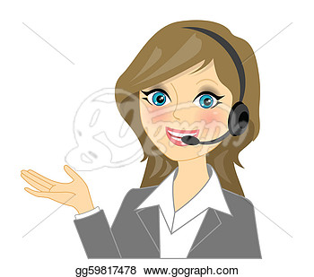 Clip Art   Vector Telephone Operator   Stock Illustration Gg59817478