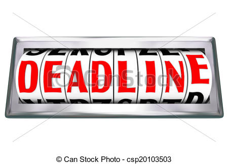 Deadline Word Clock Odometer Countdown Final Moments Due   Csp20103503