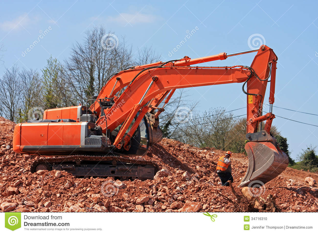 Diggers On A Road Construction Site Mr No Pr No 0 460 0