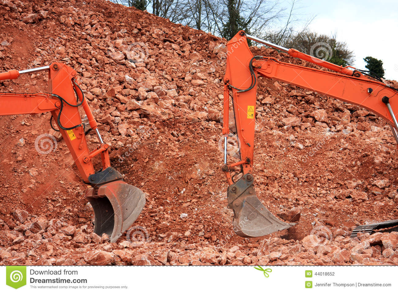 Diggers On A Road Construction Site Mr No Pr No 1 28 0