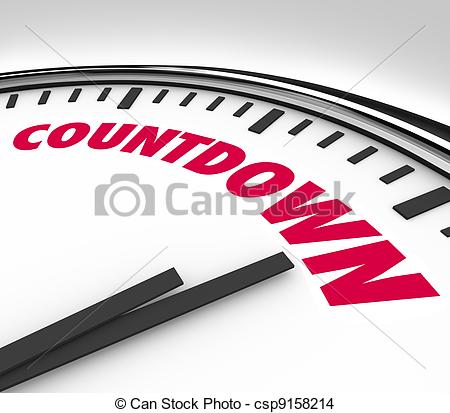 Drawing Of Countdown Clock Counting Down Final Hours And Minutes   A    
