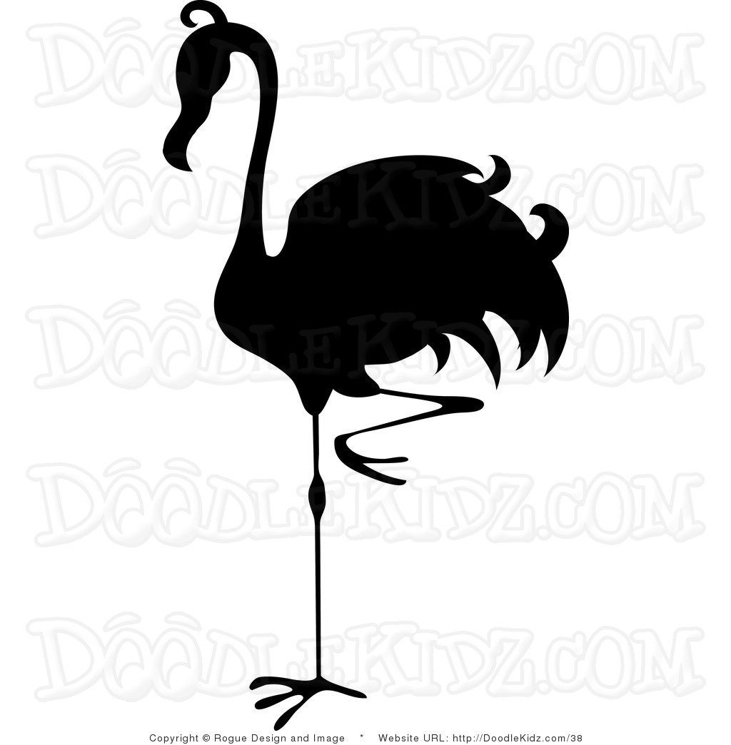 Flamingo Clipart Black And White