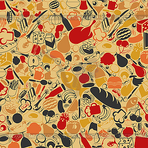 Food Background   Vector Clipart