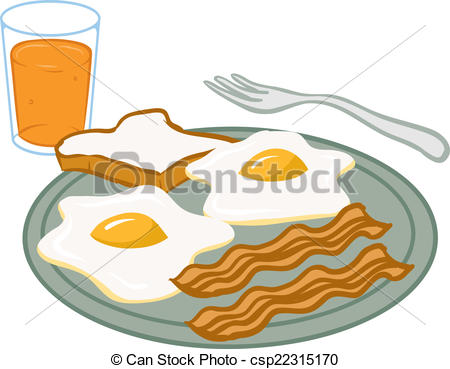 Illustration Of A Plate Of Breakfast Food Csp22315170   Search Clipart