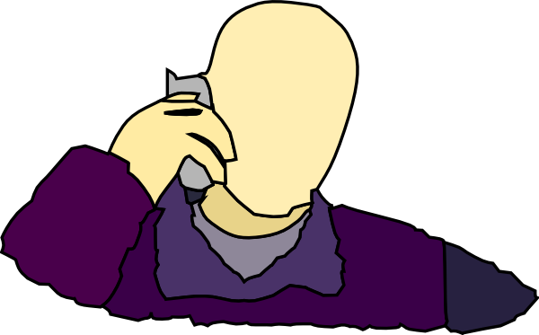 Man Answering The Phone Clip Art At Clker Com   Vector Clip Art Online