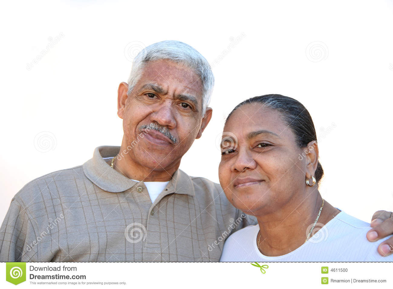Minority Couple Set Against A White Background