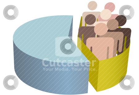 Minority People Group Population Pie Chart Stock Vector Clipart A