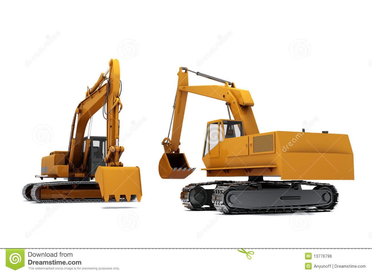 Of Orange Diggers Isolated On White Background Mr No Pr No 2 450 1