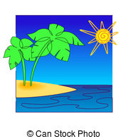 Paradise Island Illustrations And Clipart