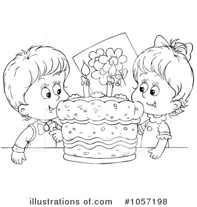 Royalty Free  Rf  Birthday Cake Clipart Illustration  1057198 By Alex