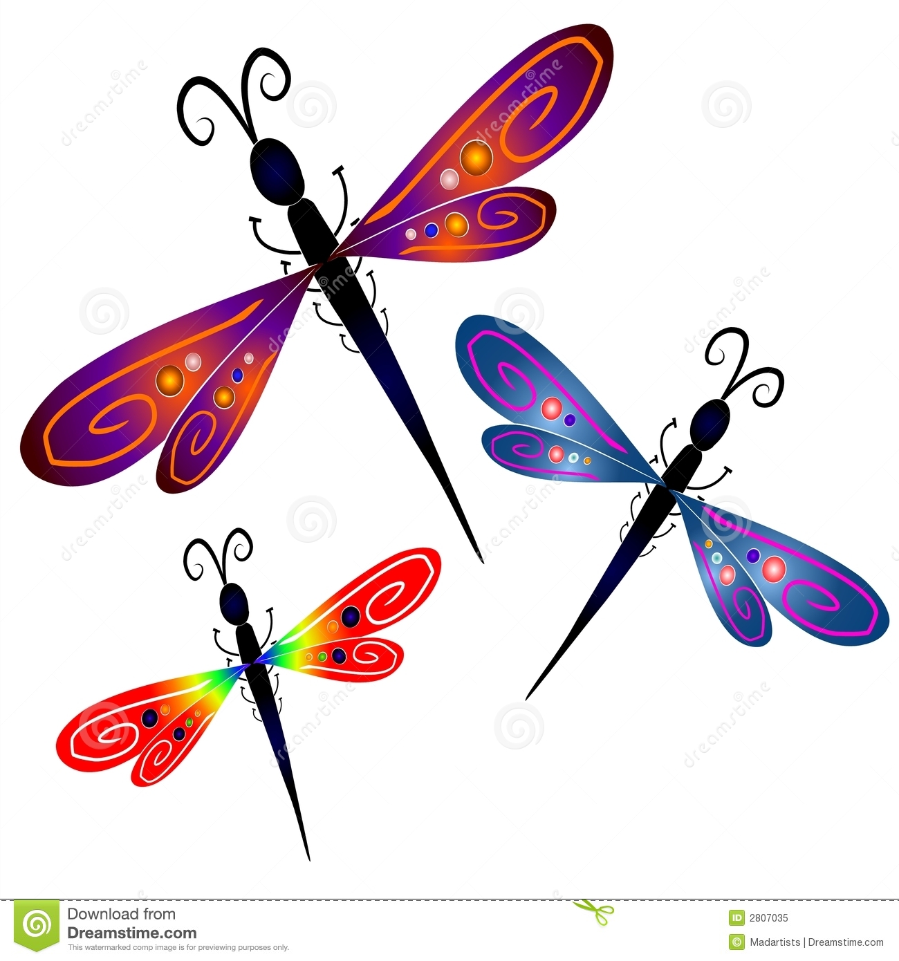 Royalty Free Stock Photo  Abstract Dragonfly Clip Art