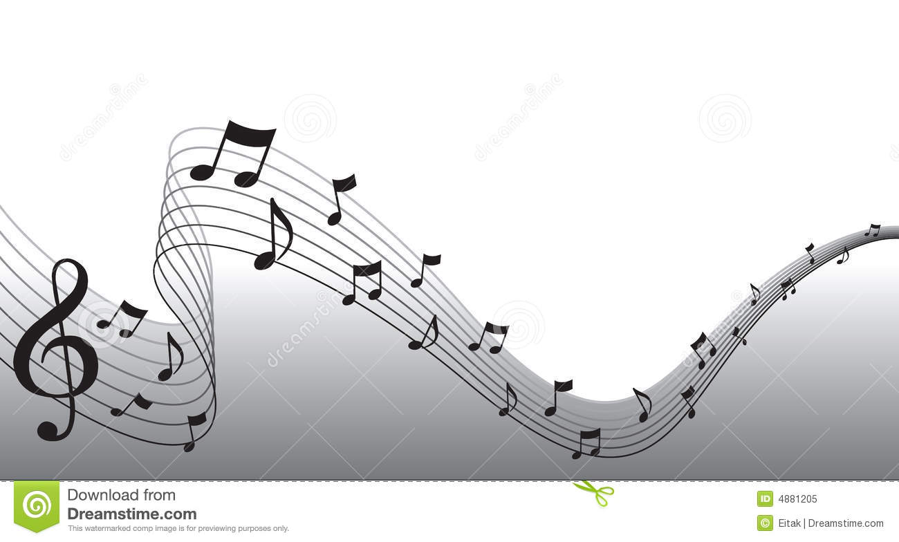 Sheet Music Page Border Or Background Designed To Fit On The Bottom
