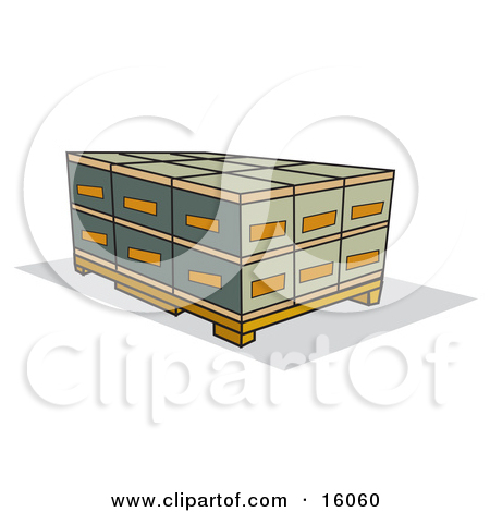 Shipping Pallet Clipart Illustration By Andy Nortnik  16060