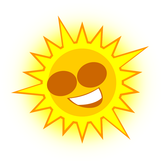 Smiling Summer Sun   Free Clip Art