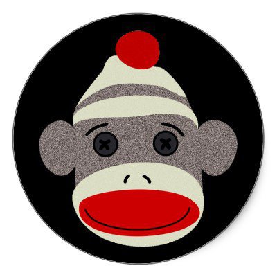 Sock Monkey Face Sticker From Zazzle Com From Zazzle   Epic