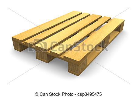 Stock Illustrations Of Shipping Pallet Csp3495475   Search Clipart
