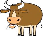 A034 Cartoon Cow Clipart