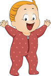 Boy Pajama Clipart Baby Boy Footie Pajamas  